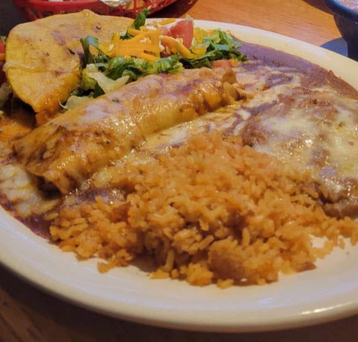 Beef Taco, Cheese Enchilada Combo.