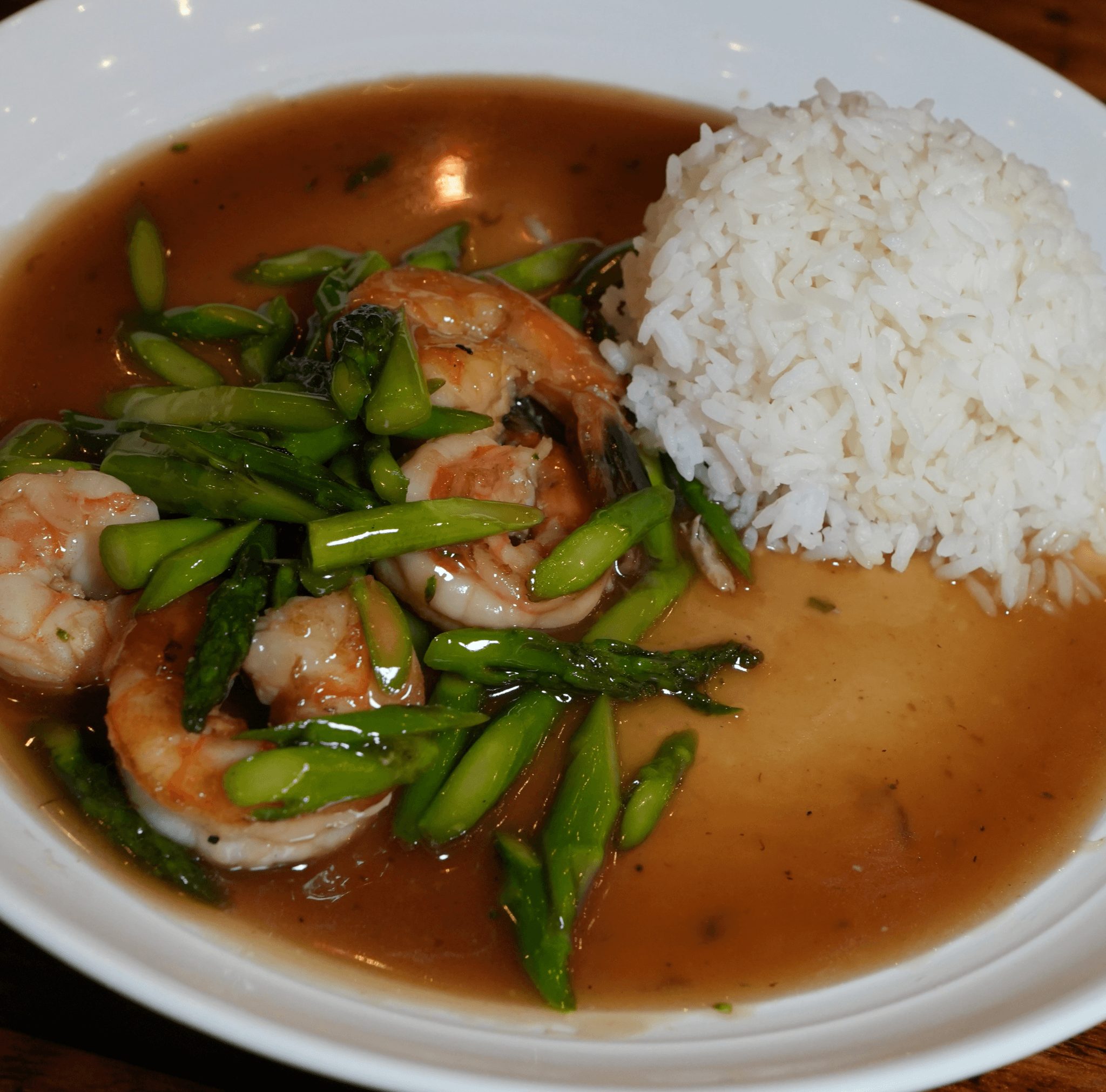 Sauteed Shrimp asparagus.