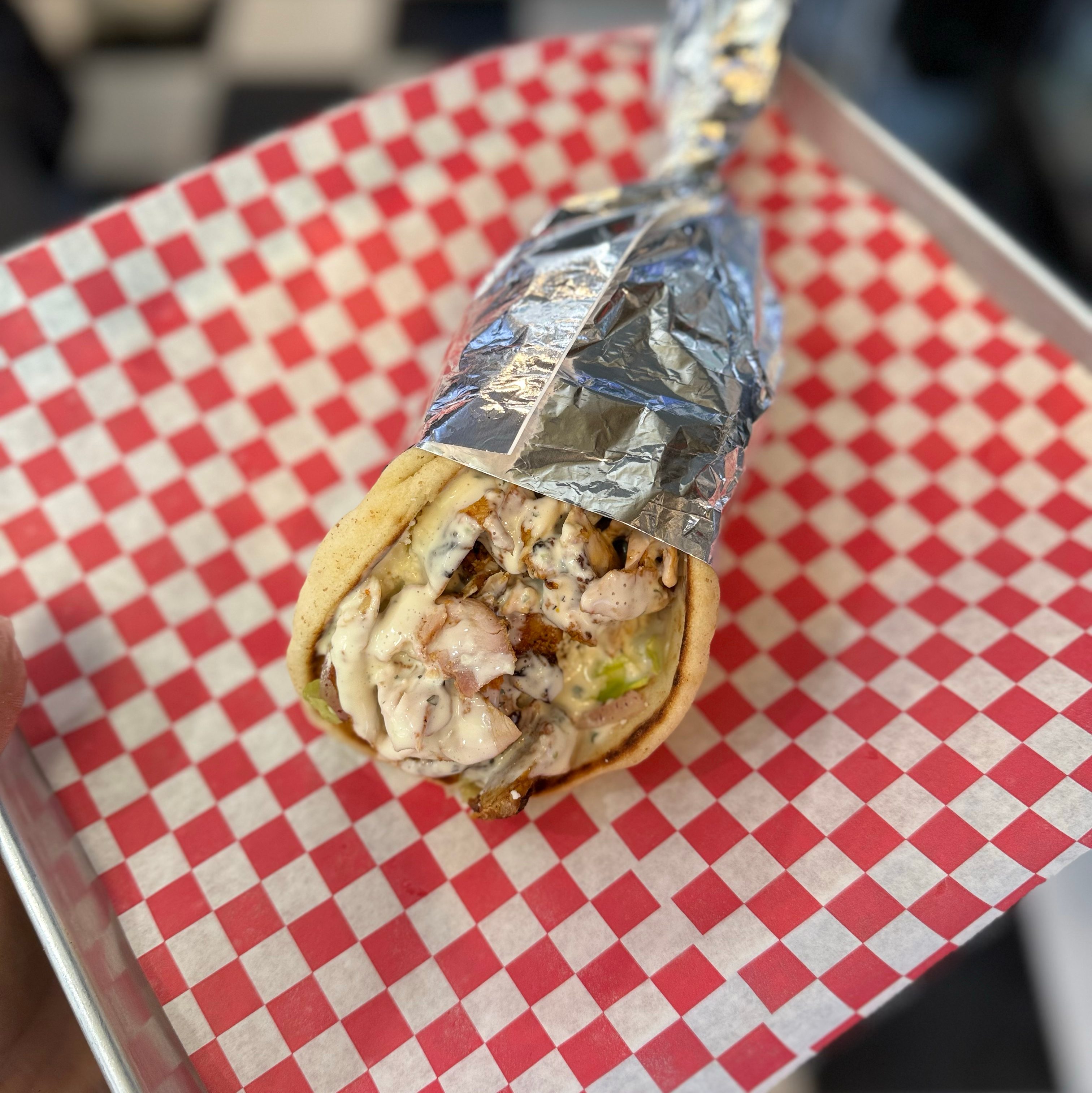 Chicken Gyro Sandwich.