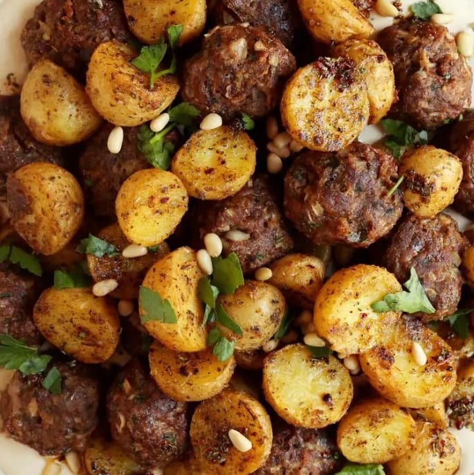 Lamb Kofta W Potatoes.