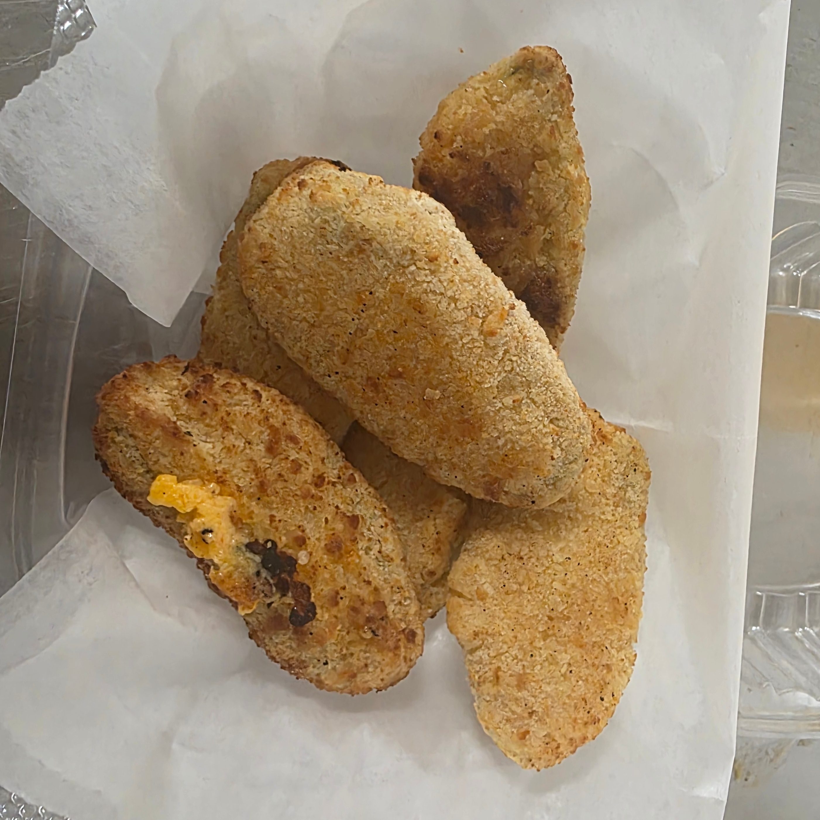 Cheddar Cheese Jalapeno Poppers.