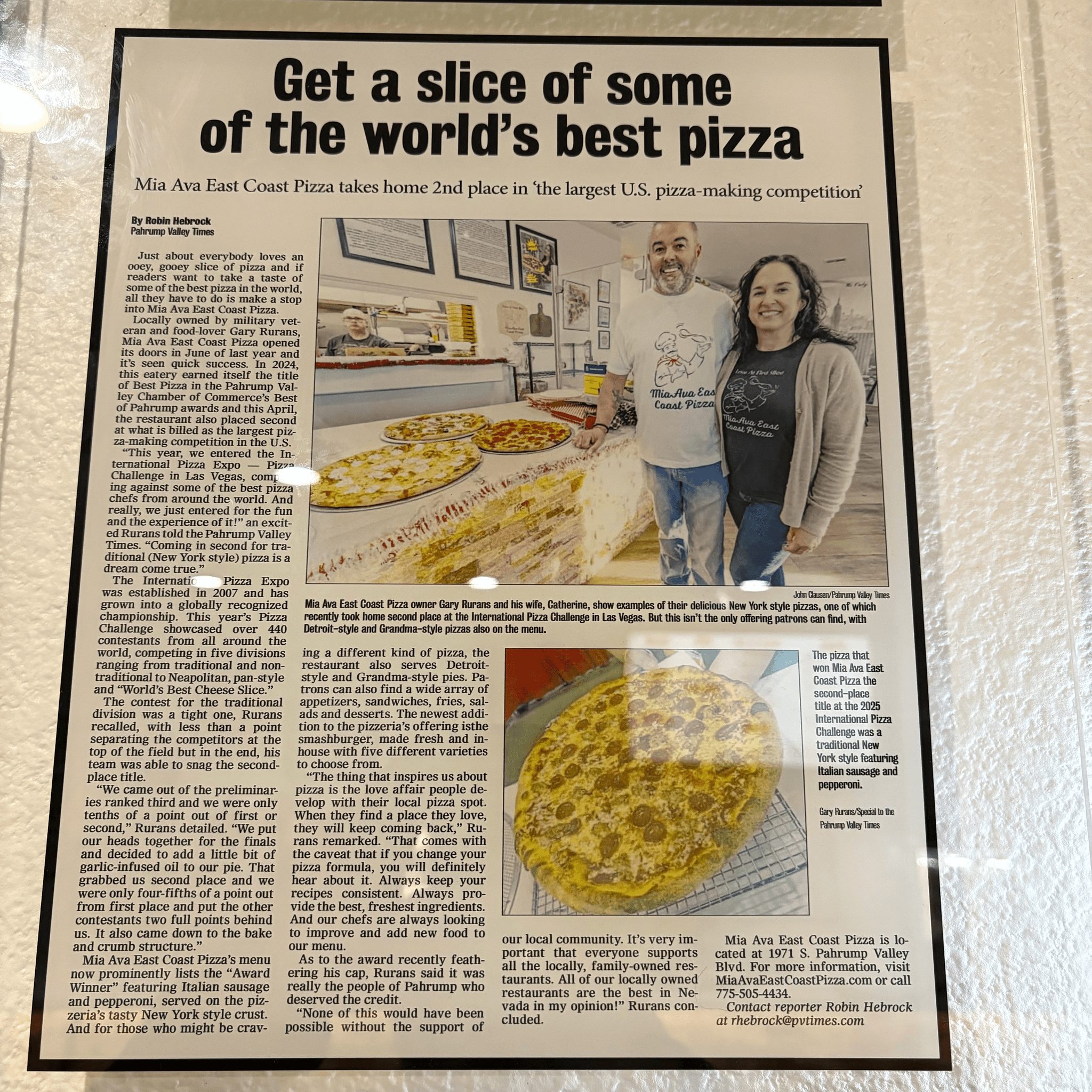 16” The Award Winner Pizza!! This pizza placed 2nd in the Traditional World Pizza Championships 2025. (Max of 5 toppings on pizza.).