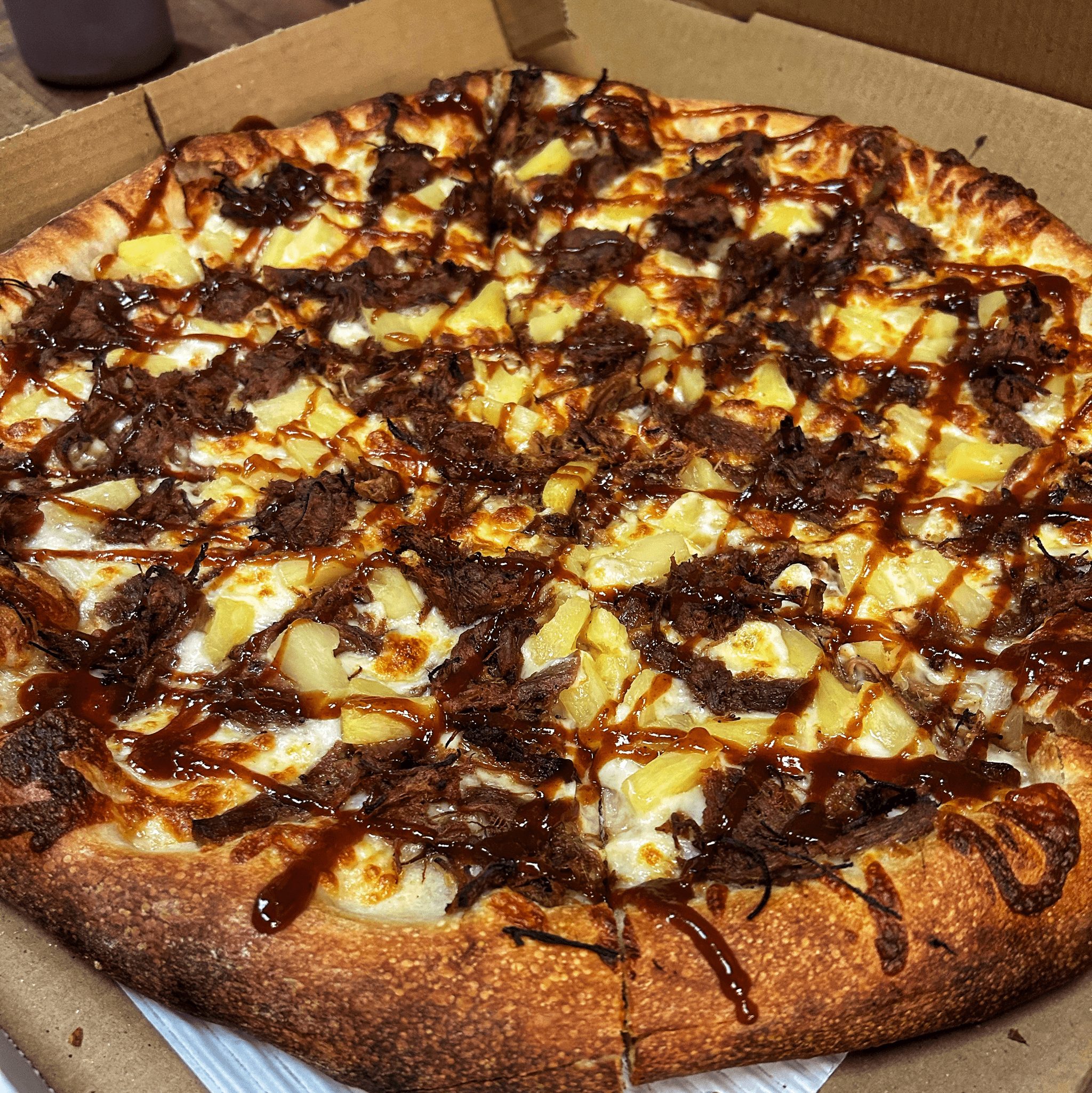 LARGE Pineapple EXPRESS Pizza.