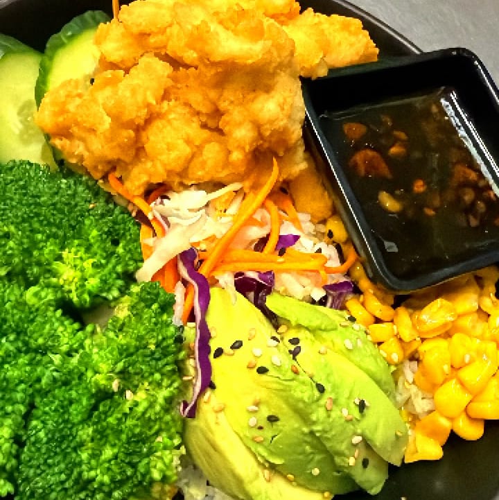 Crispy Chicken Teriyaki Bowl.