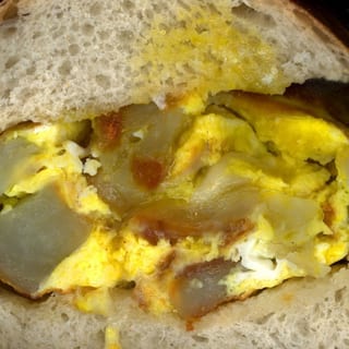 Potato and Eggs Sandwich