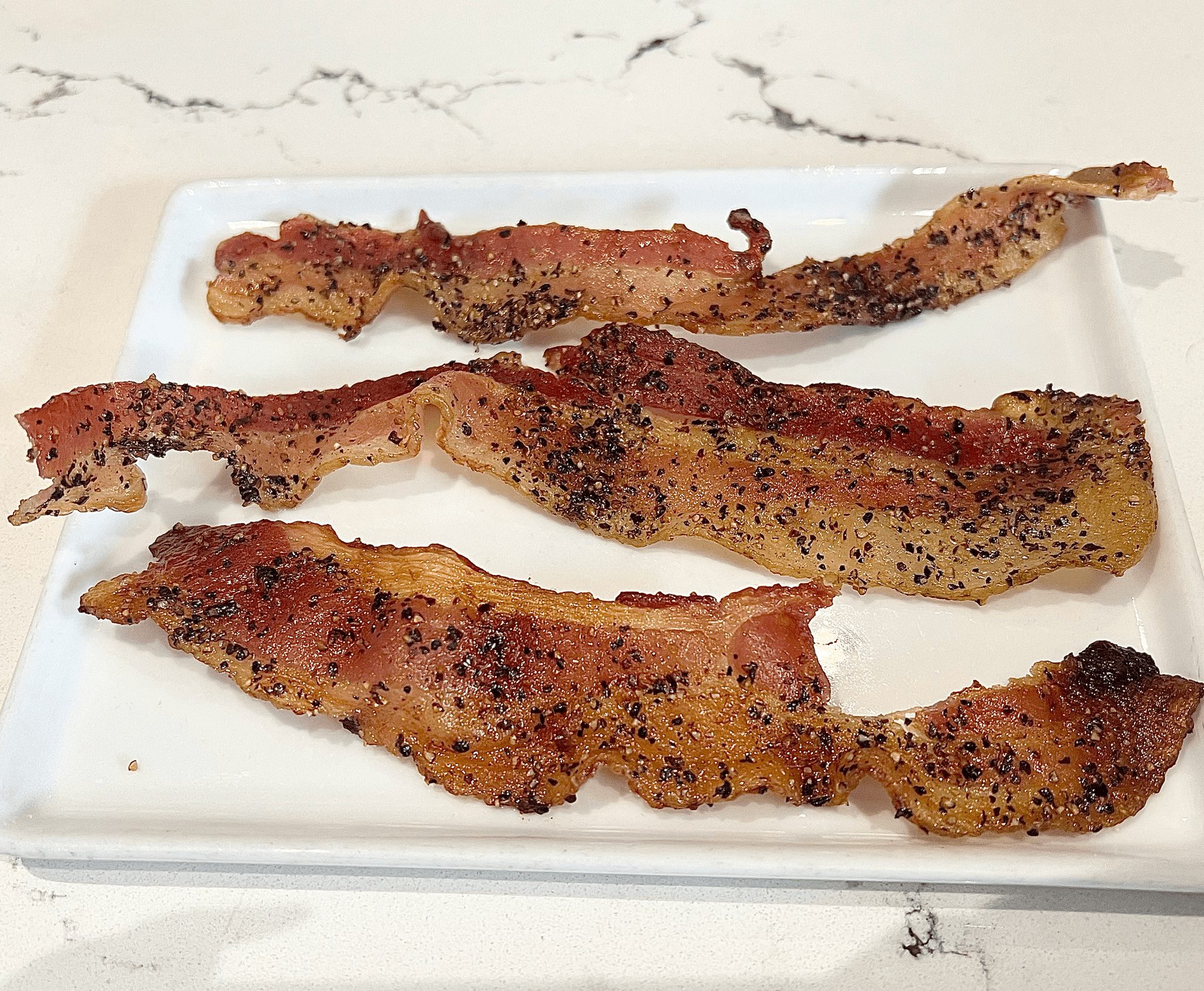 Applewood peppered thick cut bacon brunch.
