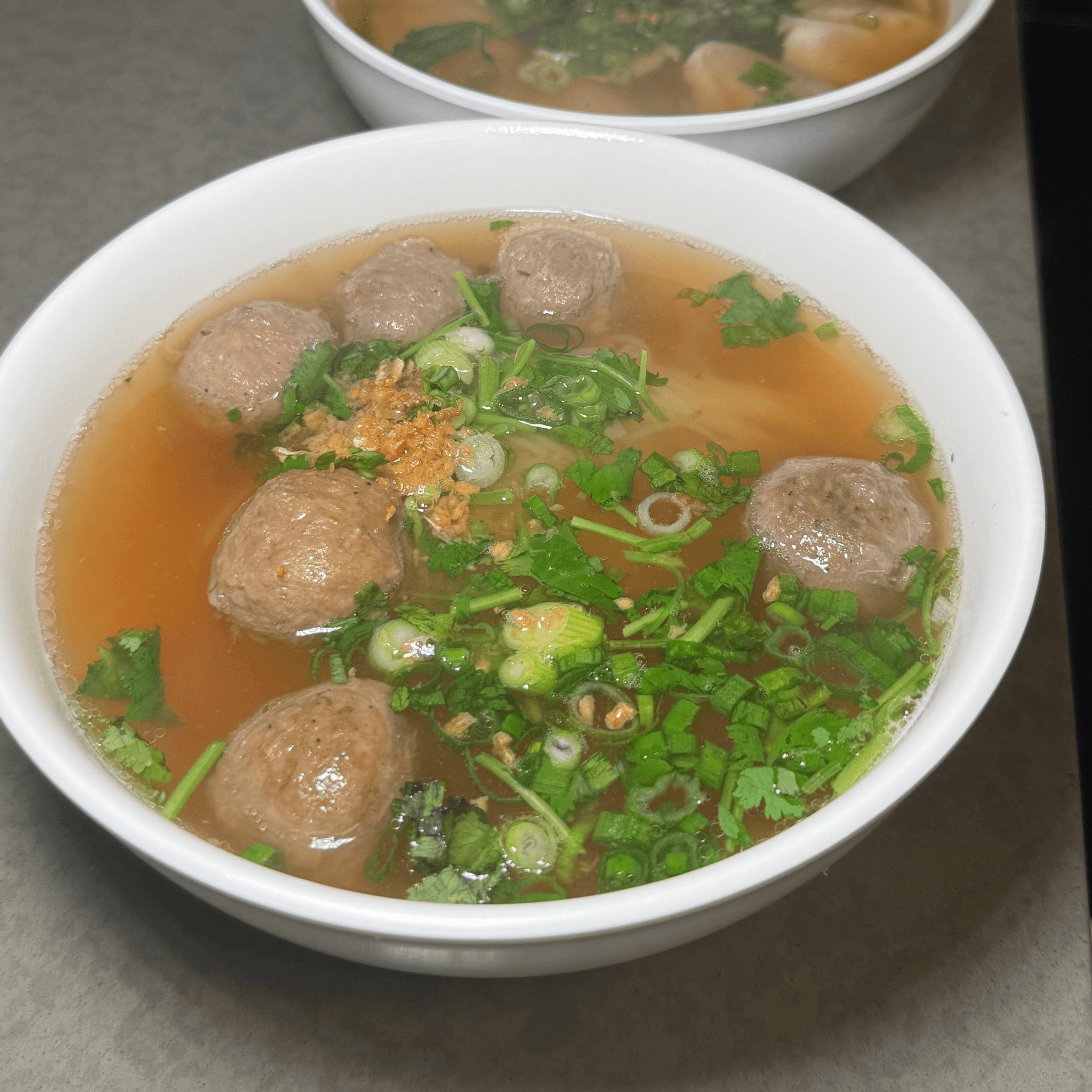 Meat Ball Noodle.