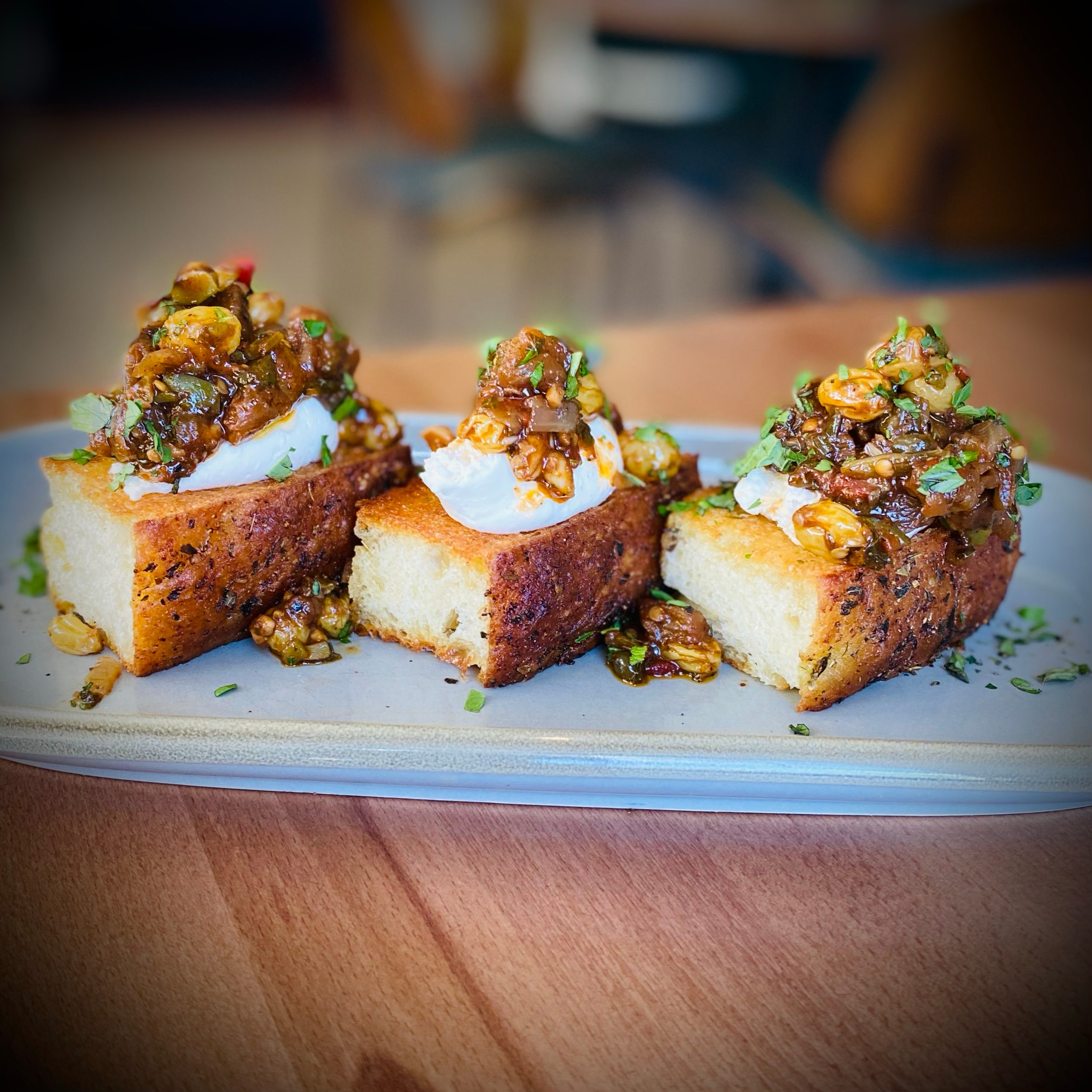 Caponata Bruschette.