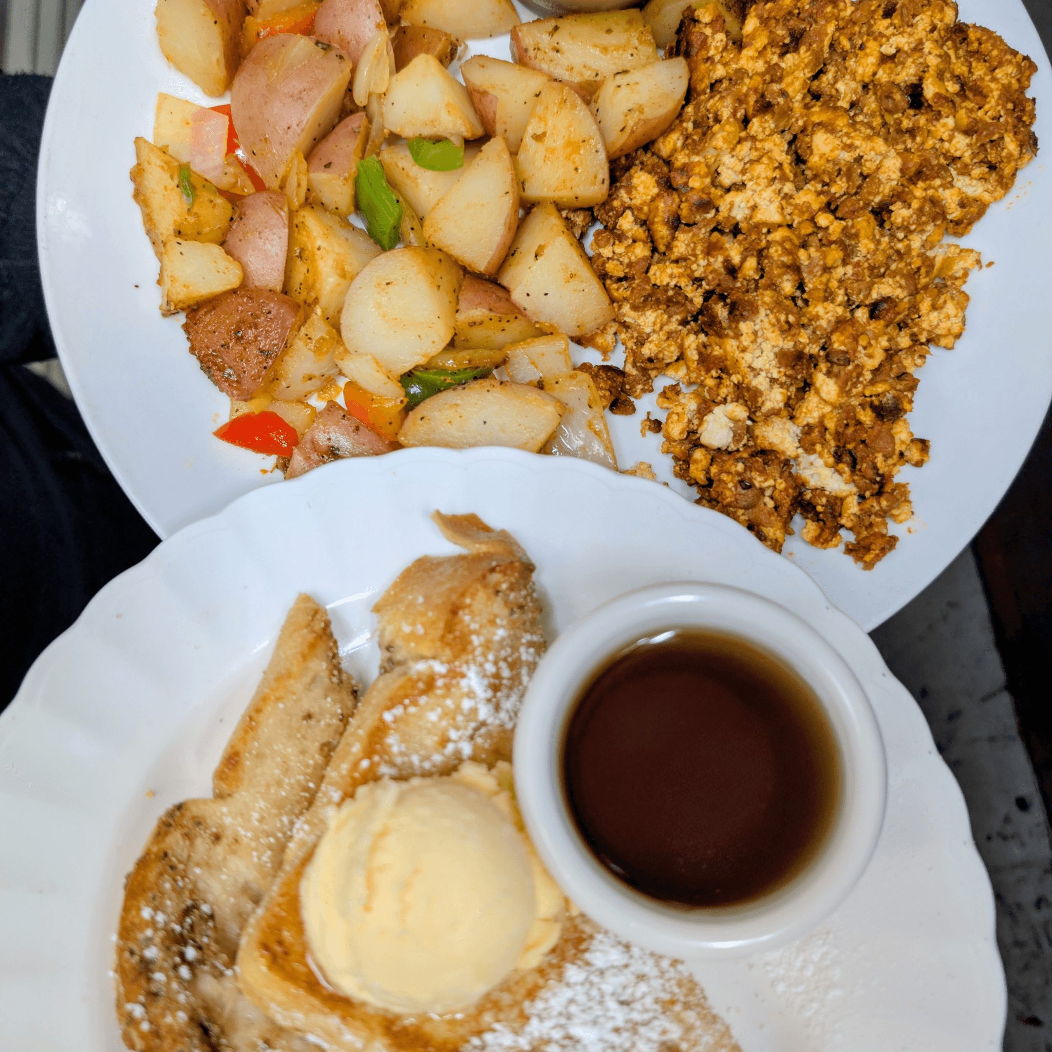 Vegan Pancake or Vegan French Toast Combo.