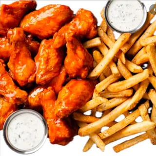 43. Naked Wings (8 Pcs) w/Fries - O