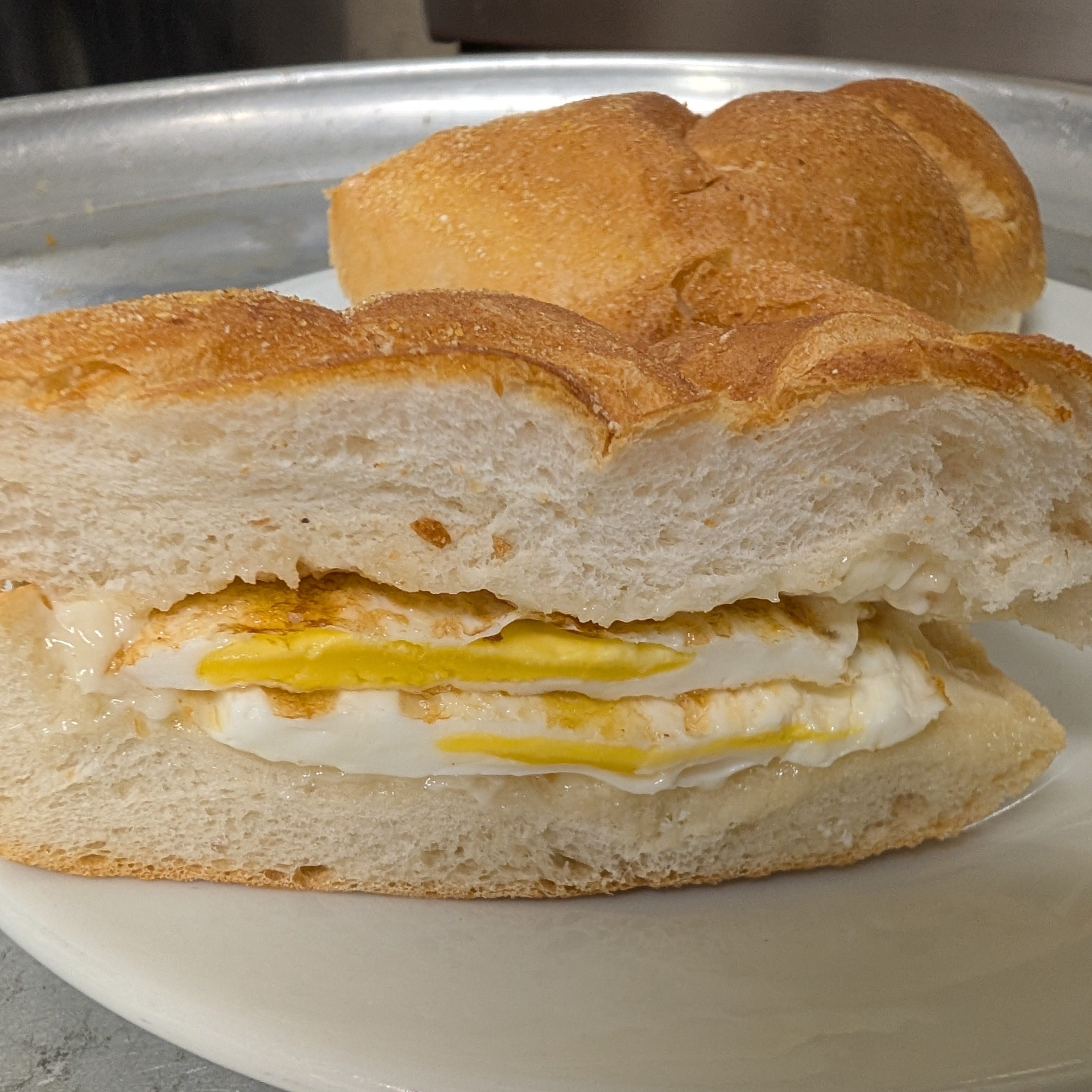 Fried Egg with Cheese Sandwich.