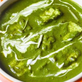 Palak Paneer Curry With Rice