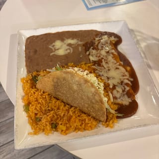 A. One Beef Taco & One Cheese Enchilada Combo