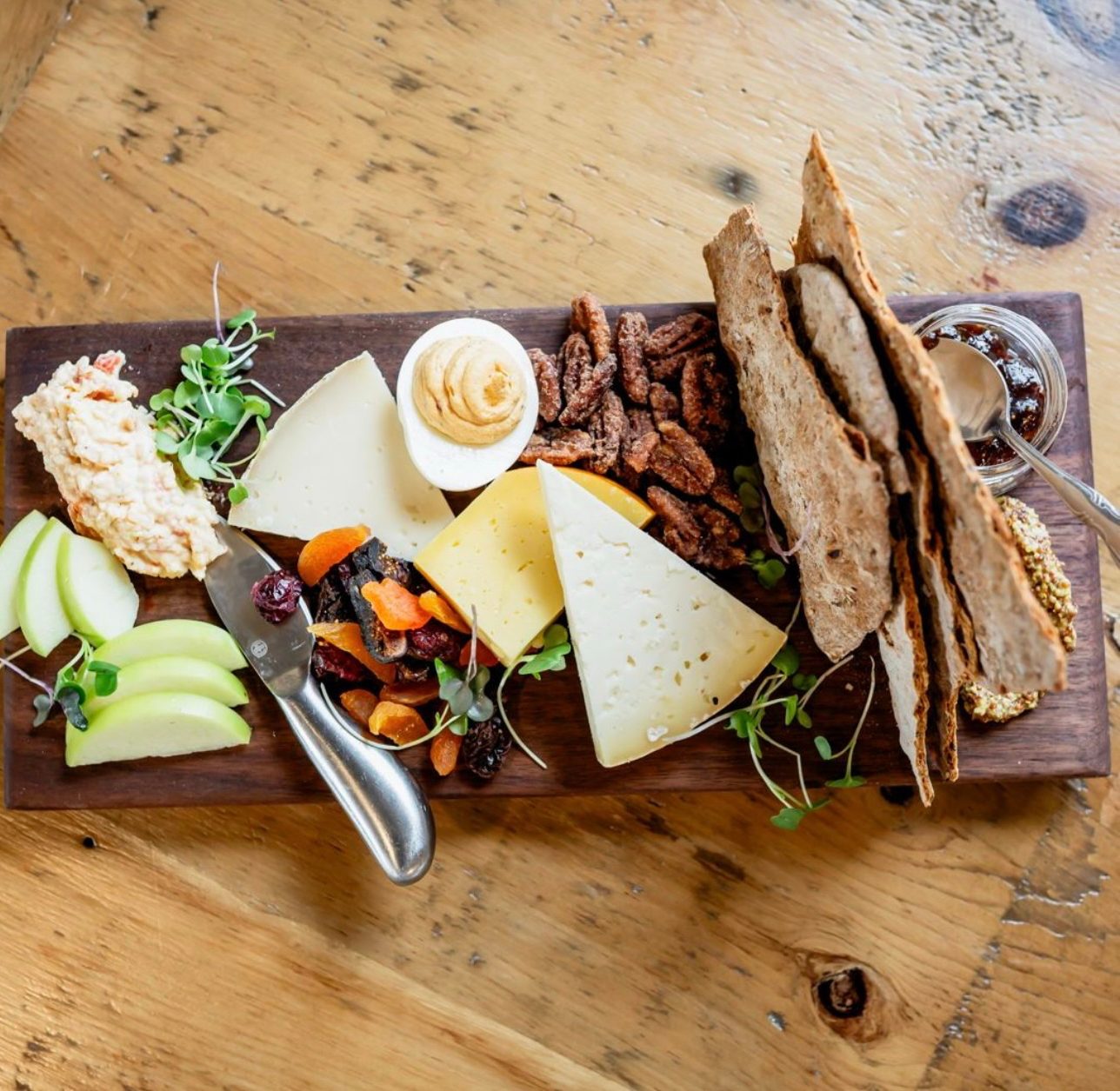 Artisanal Cheese & Smoked Ham Board.