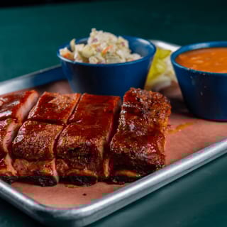 BBQ Ribs (4) with 2 Sides