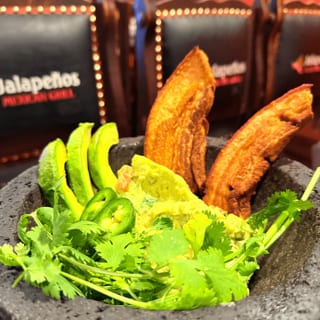 PORK BELLY STICKS WITH GUACAMOLE