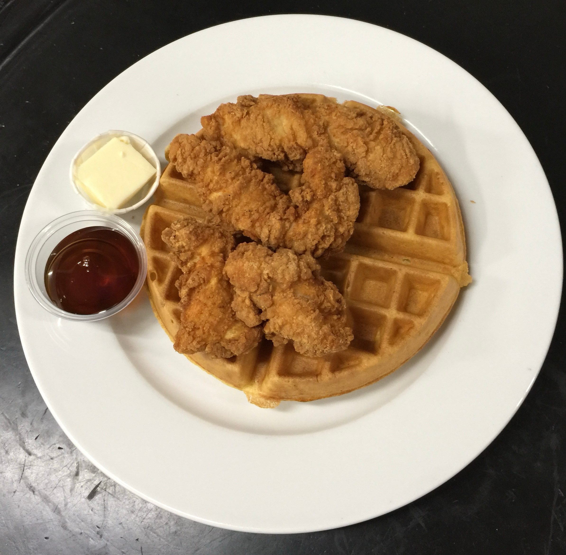 Waffle With Chicken.