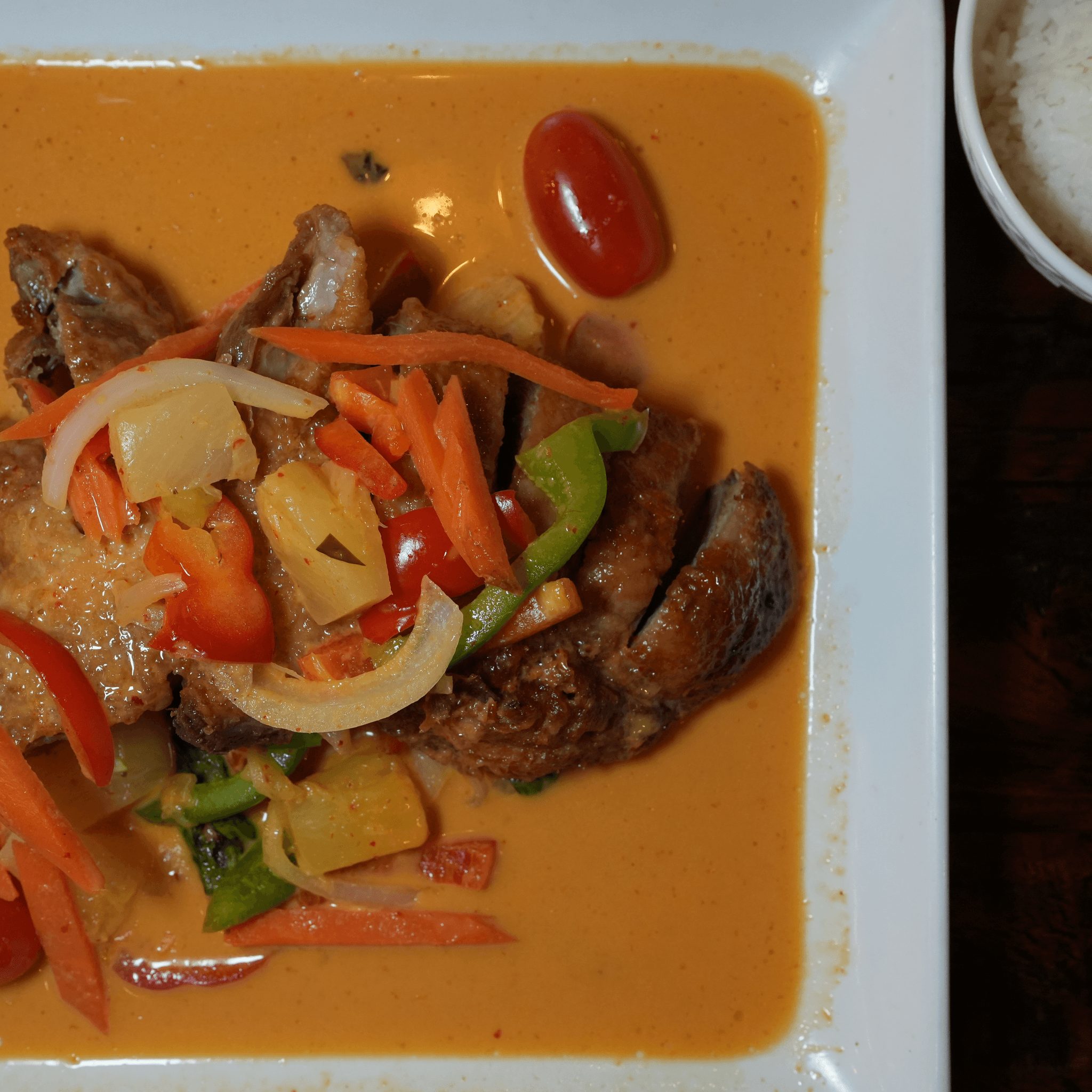 Hot Red Curry Duck.