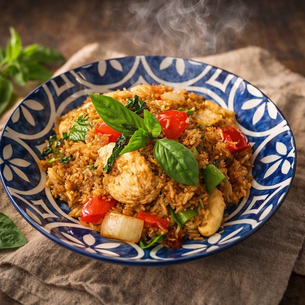 Chili basil fried rice.