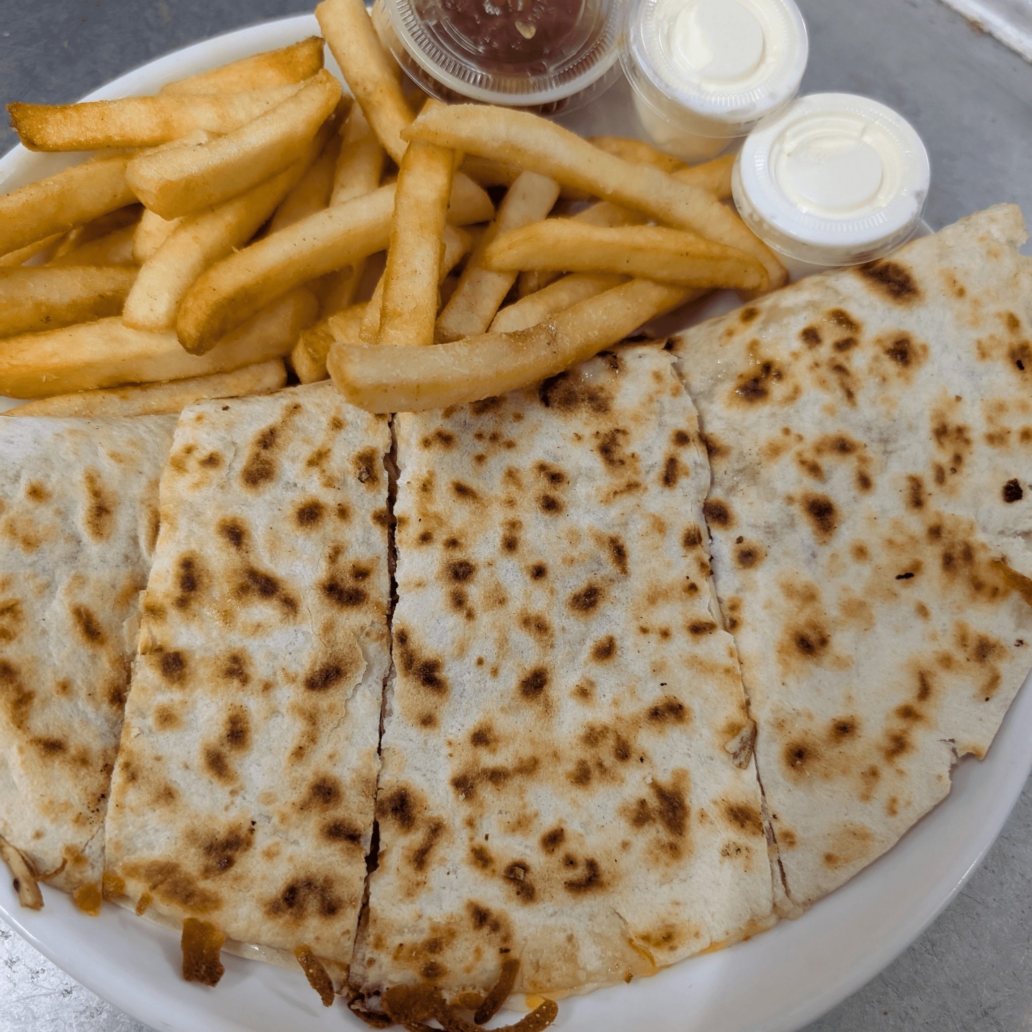 Cheese Quesadilla.