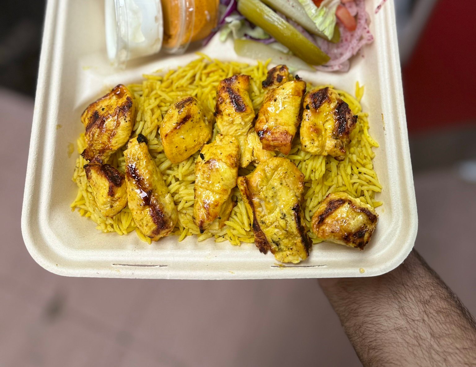 Chicken Kebab Plate.
