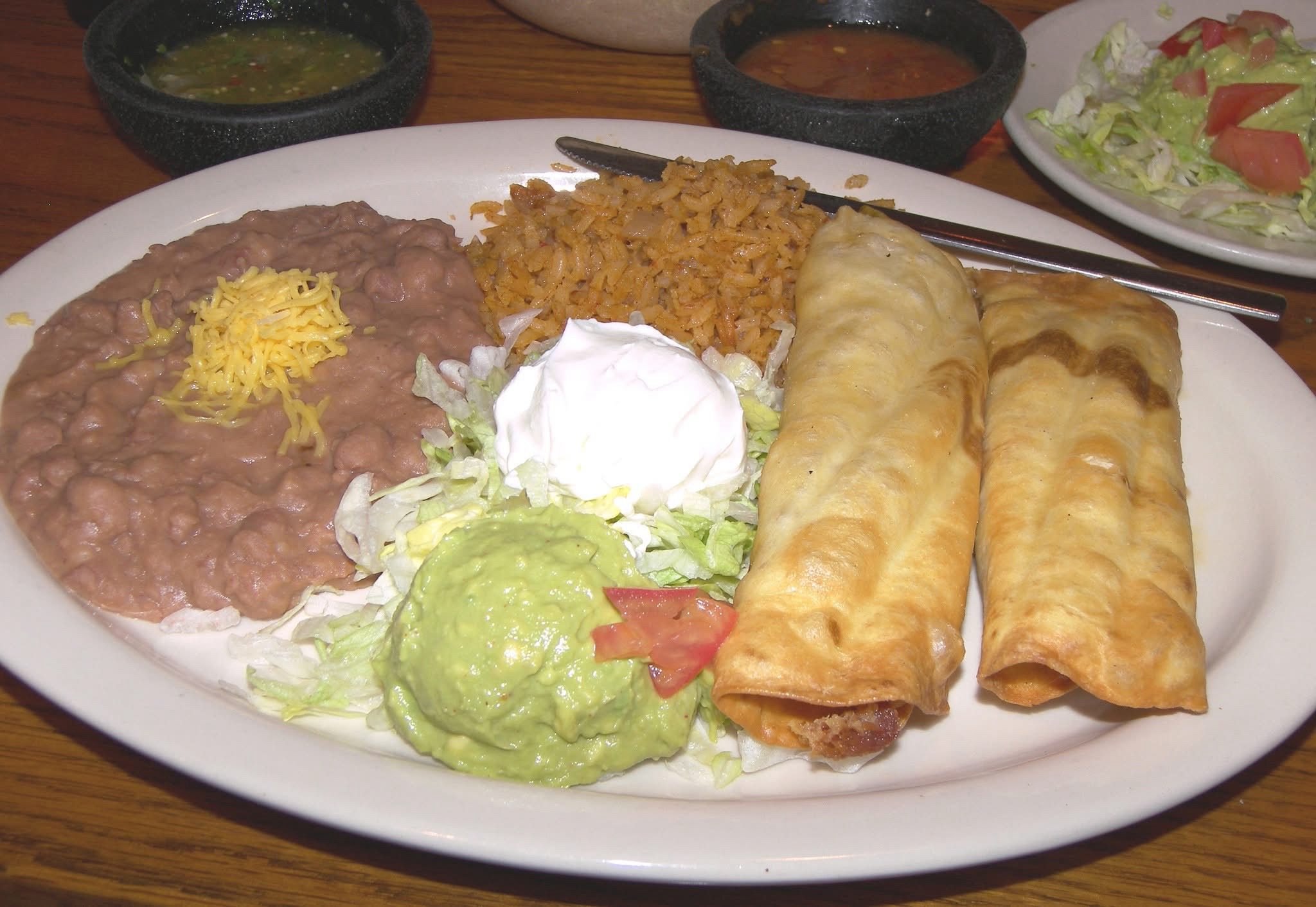 Flautas "Chicken" Dinner.
