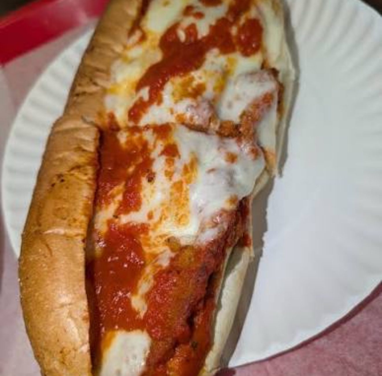 Eggplant parmesan sub.