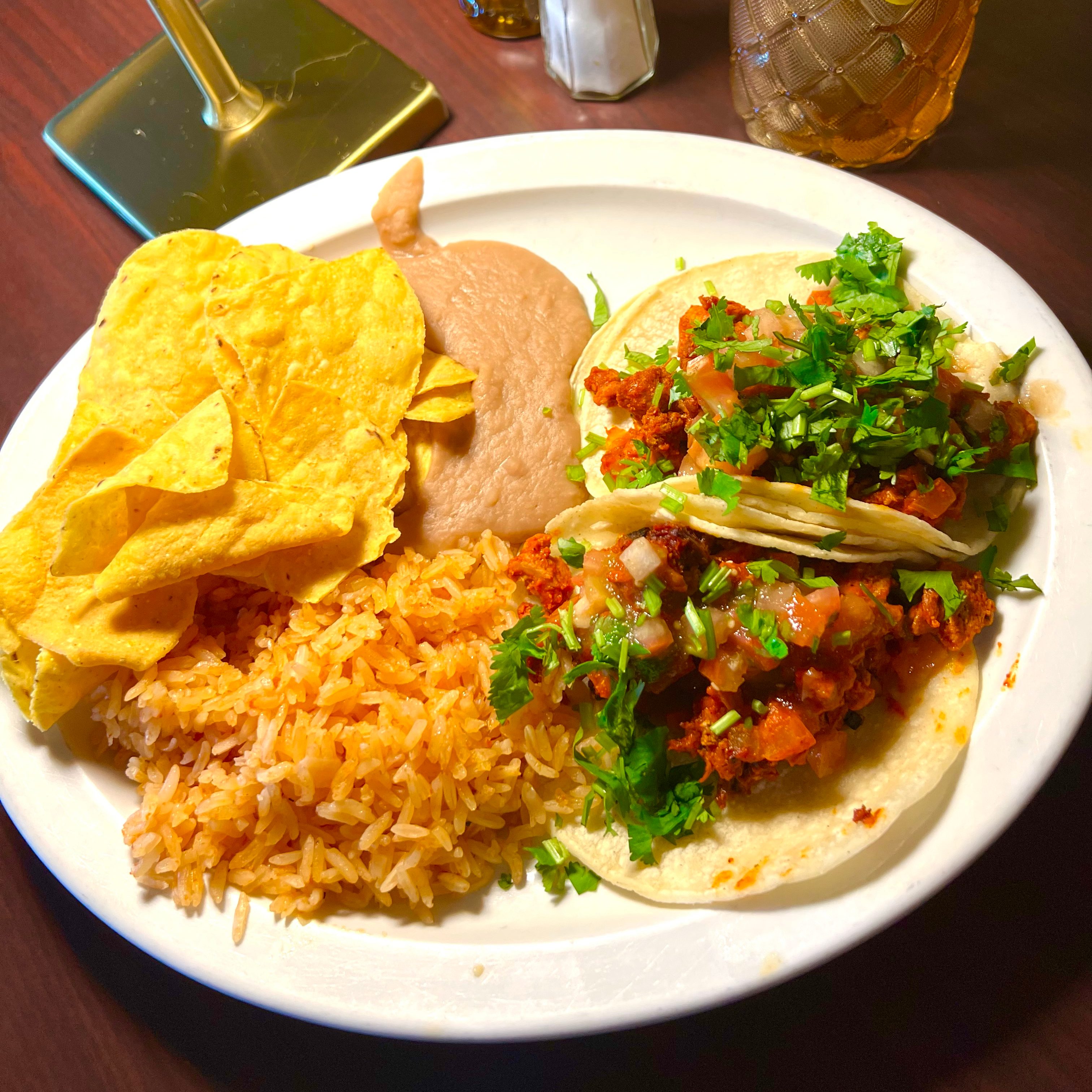 Traditional Two Taco Combo.