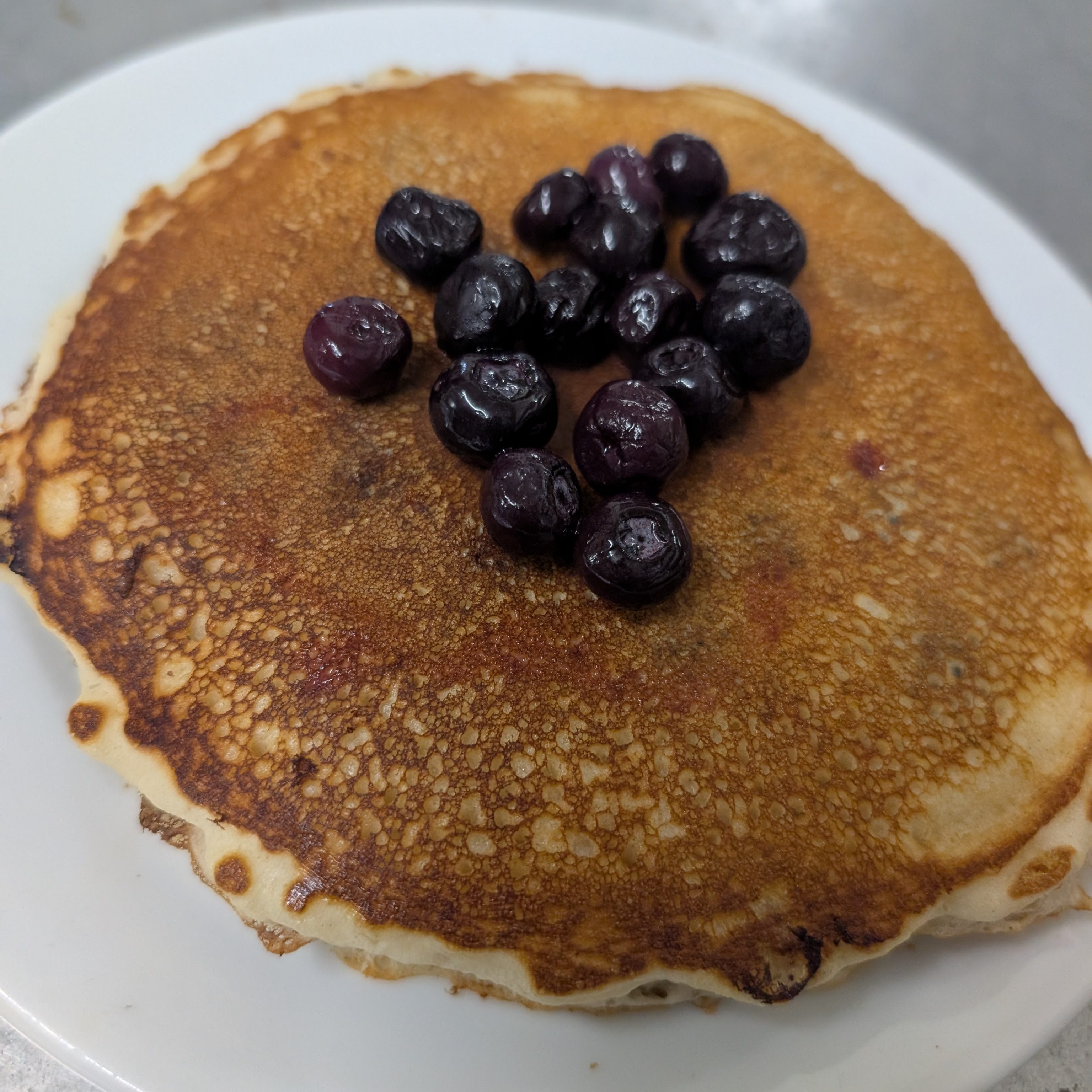 2 Blueberry Pancakes.