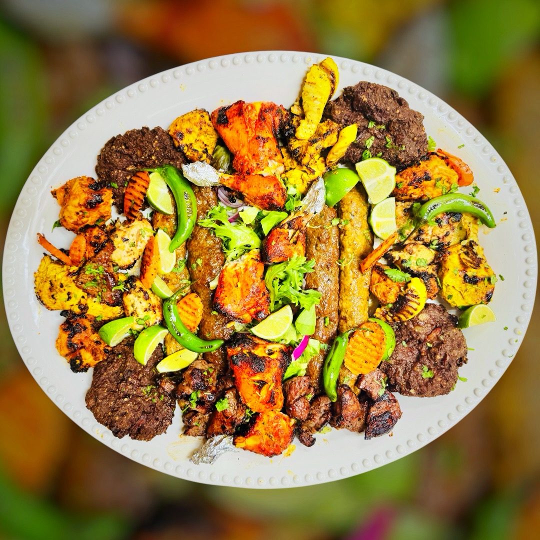 Mix Grilled Kebab Family Platter.