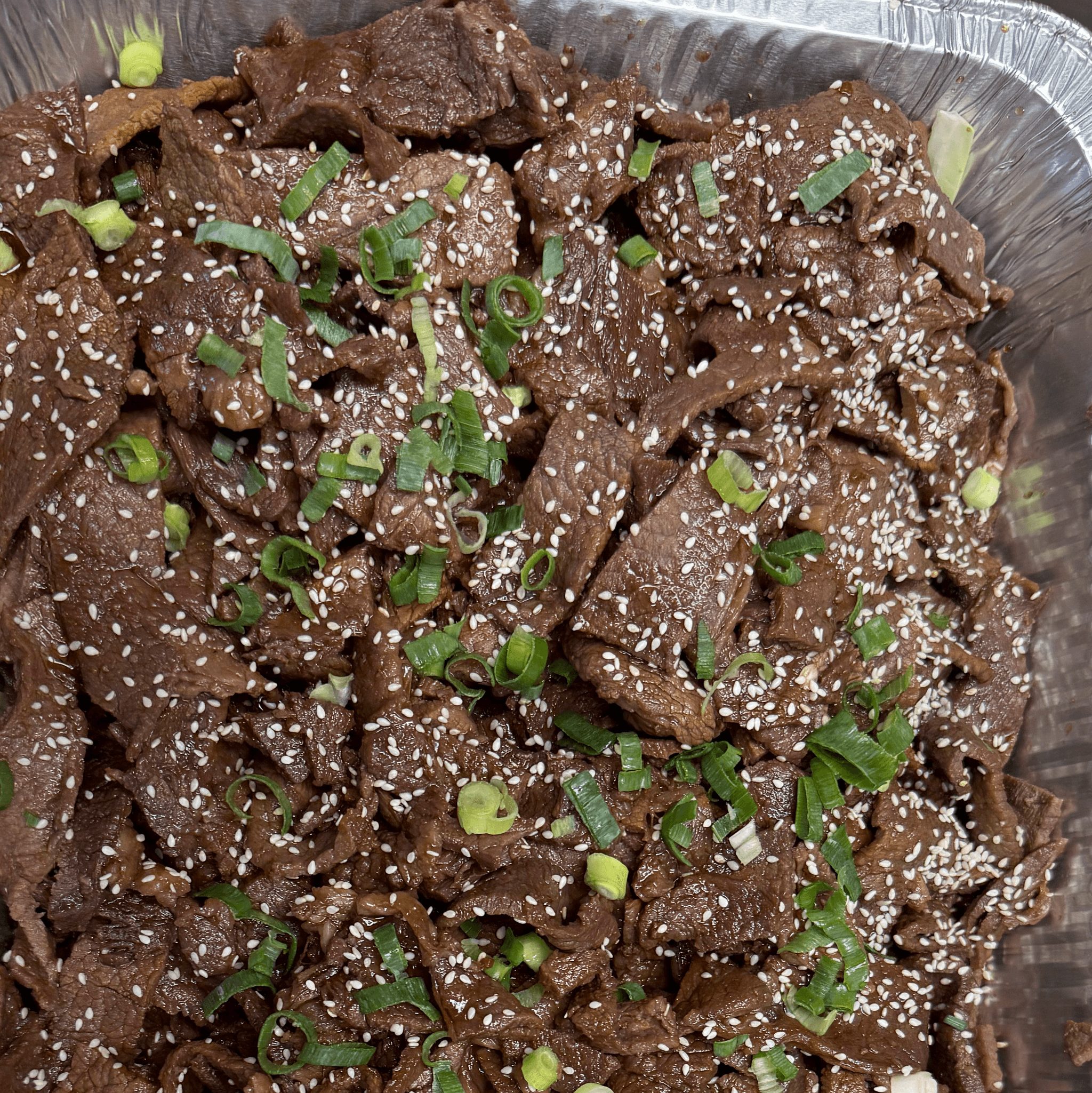 Teriyaki Beef 1/2 Pan.