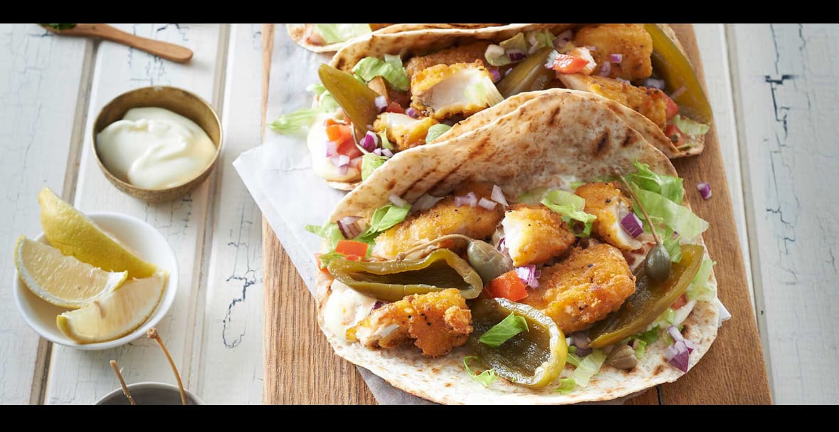 Crispy Grouper Wrap.