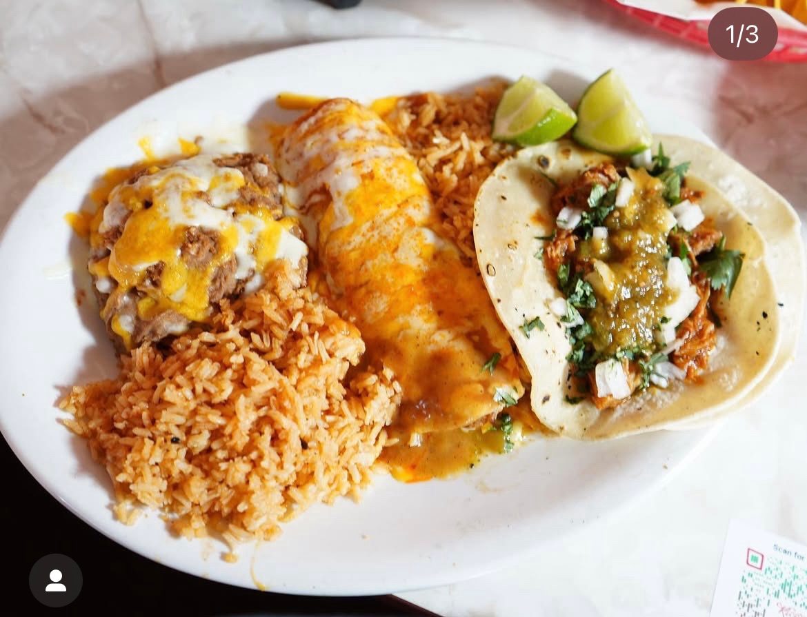 Carnitas Taco, Carnitas Enchilada Combo.