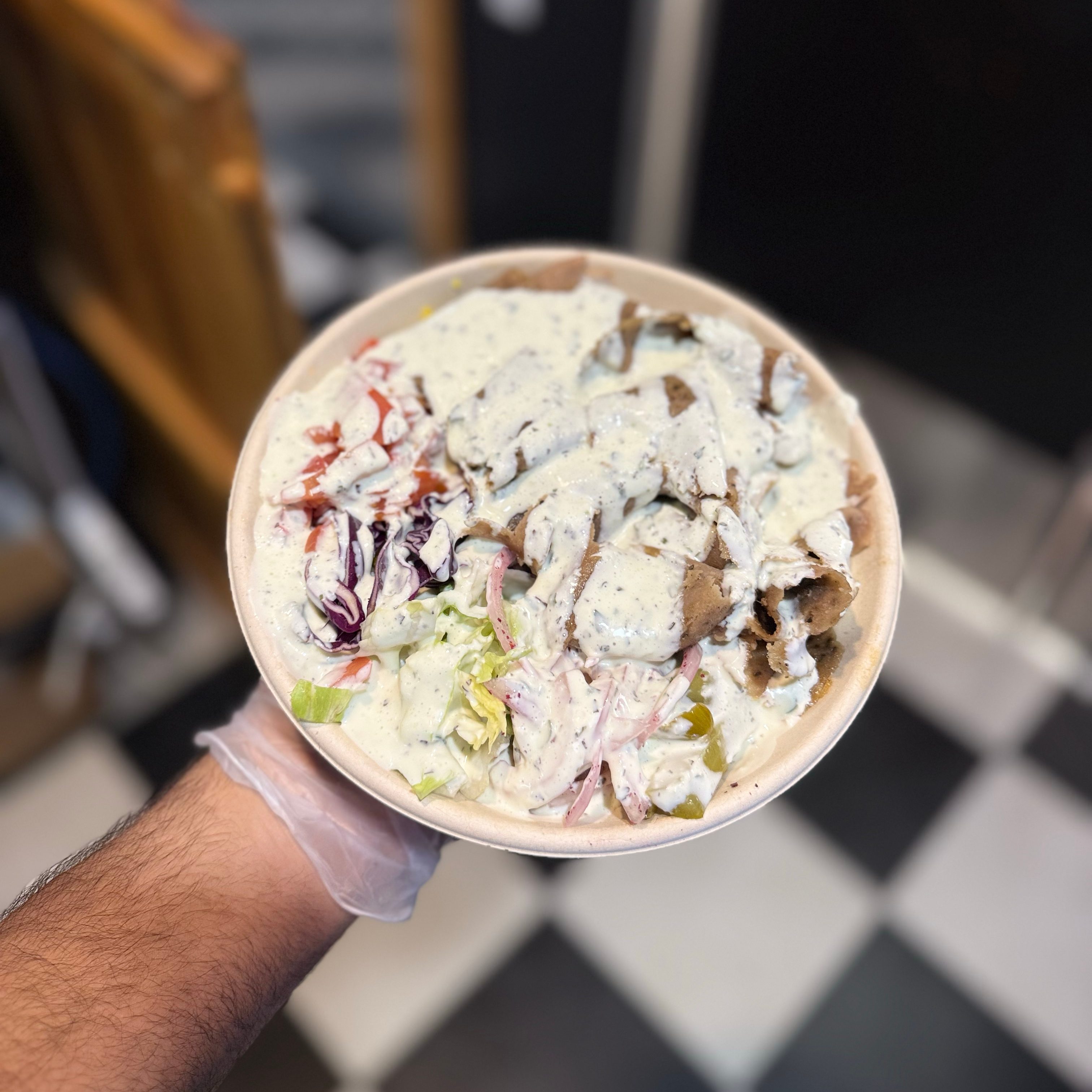 Beef/Lamb Gyro Bowl.