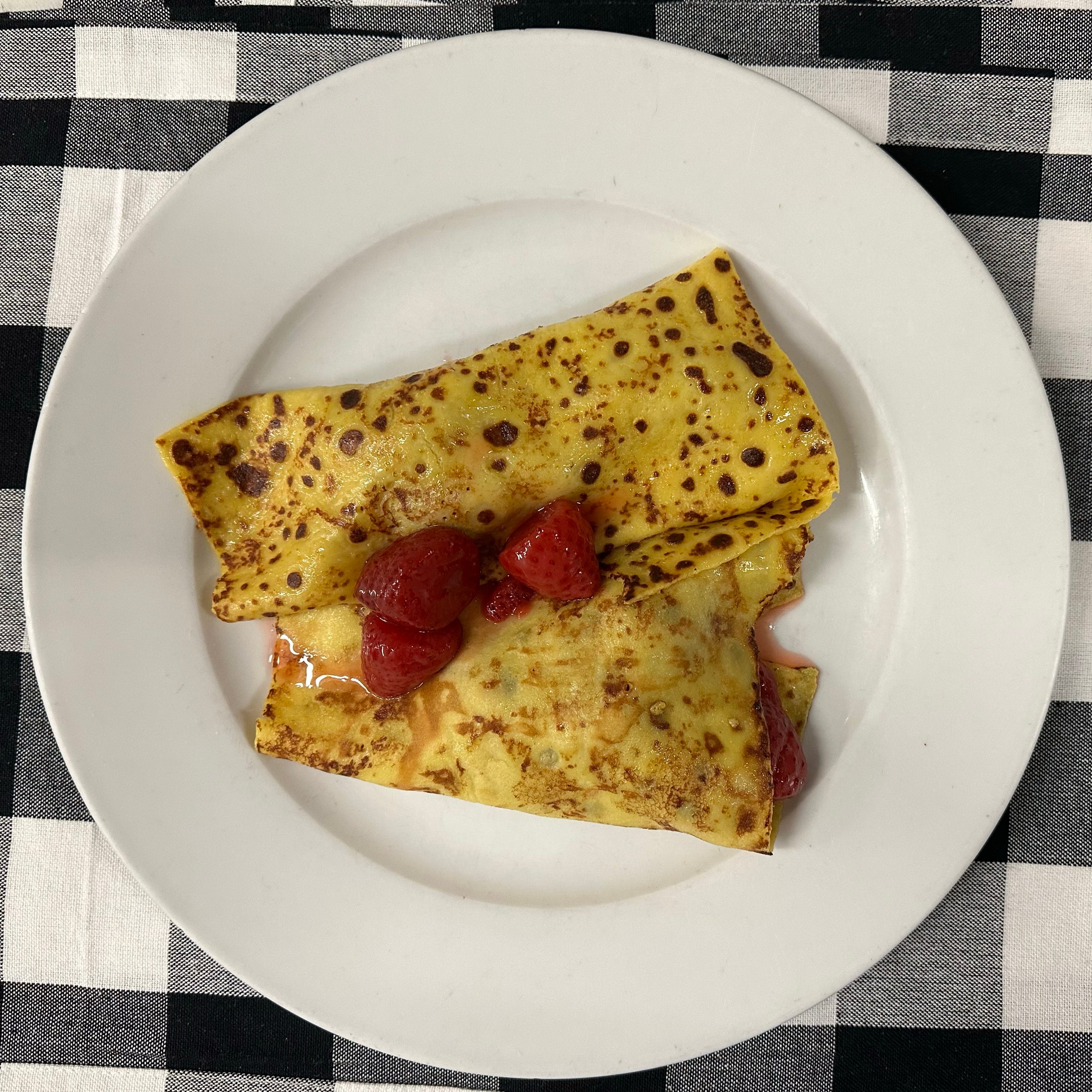 Strawberries Crepes.