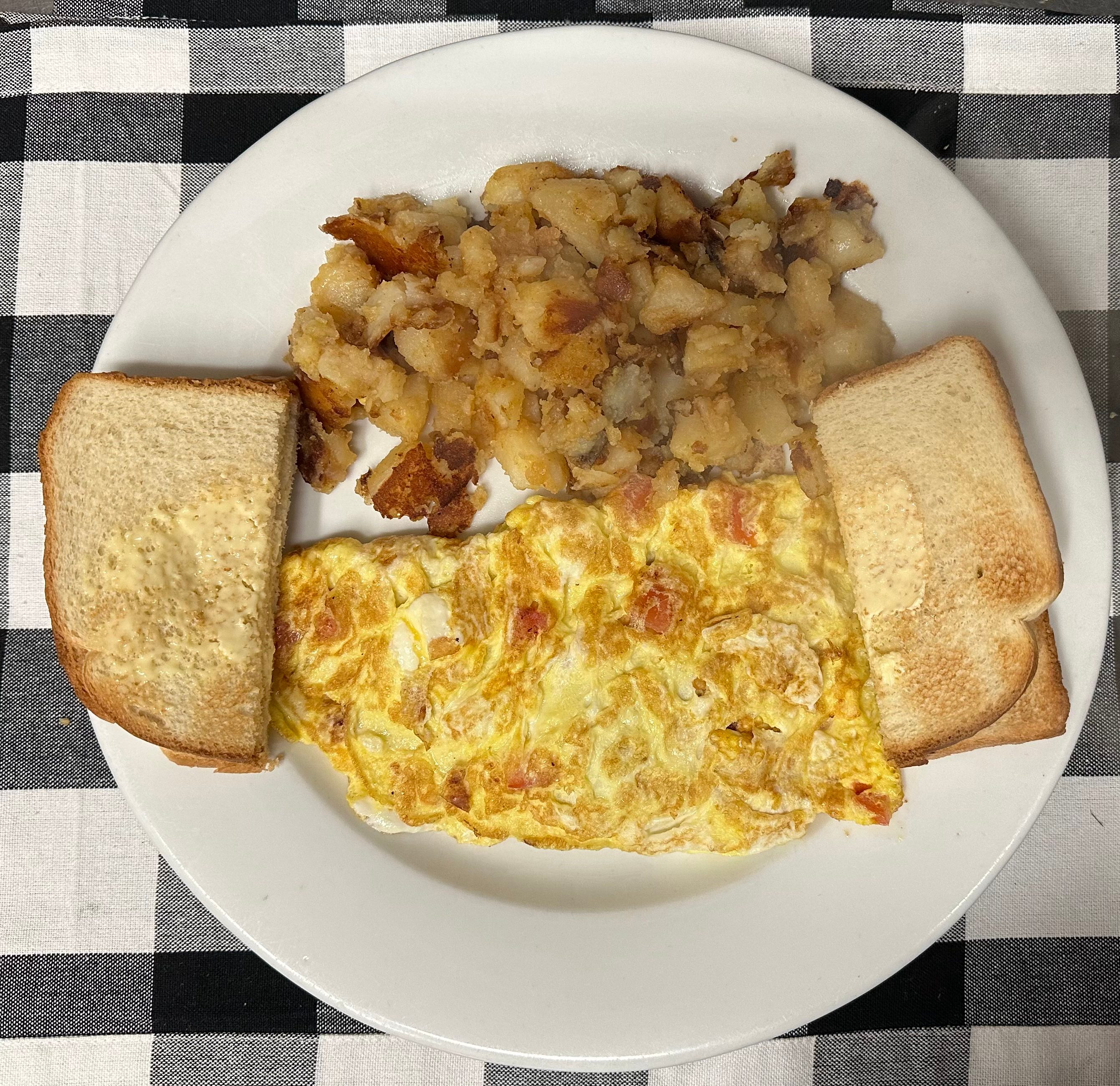 Feta & Tomato Omelette.