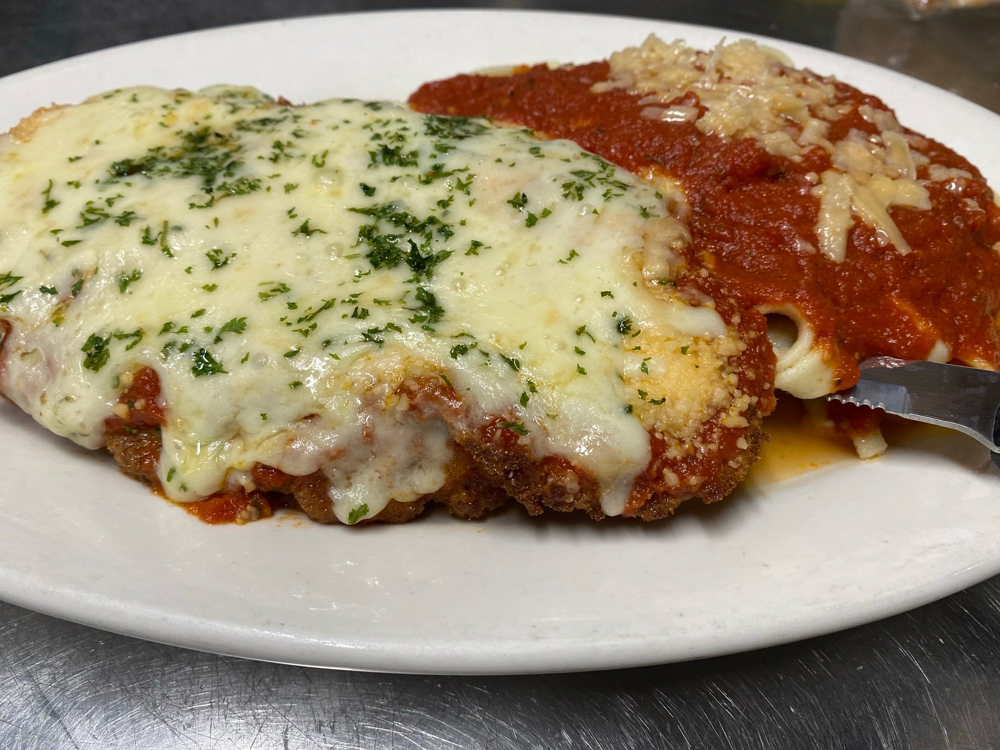 Eggplant Parmigiana.