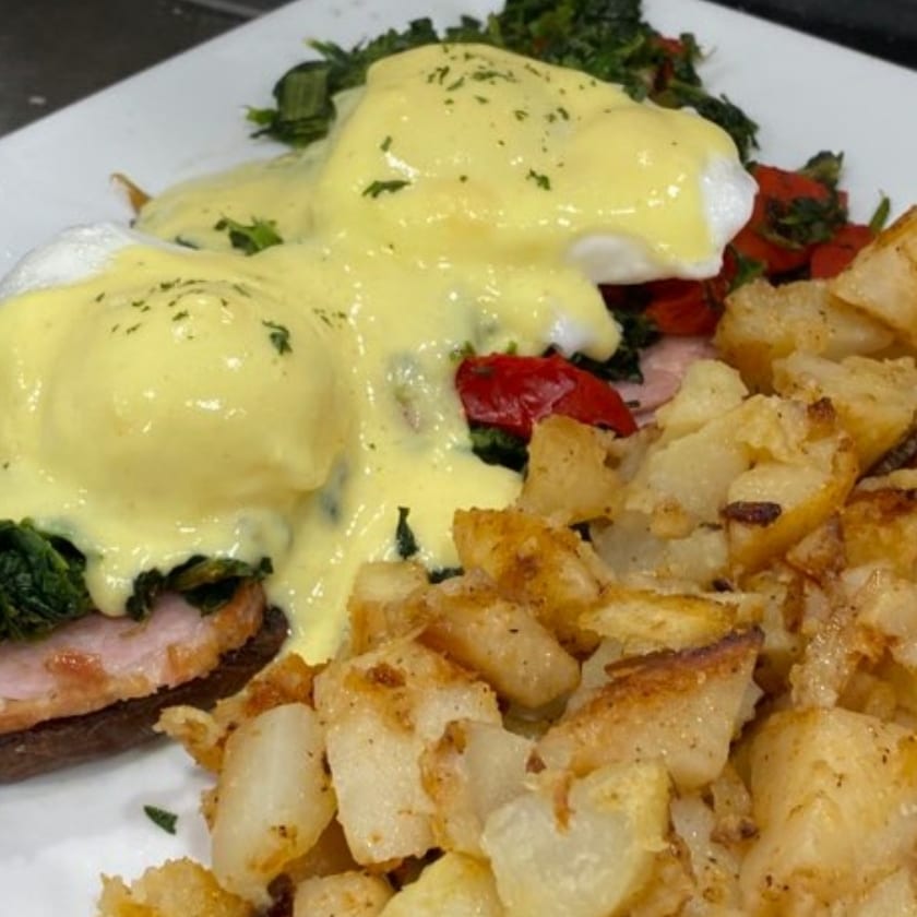 Spinach and Pesto Benedict.