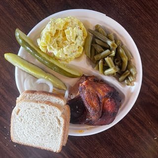 Monday: 1/4 Fajita Smoked Chicken Plate