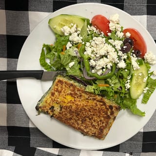 Spinach Pie With Greek Salad