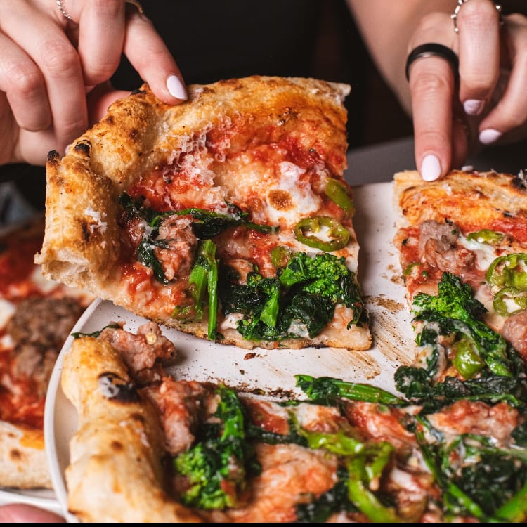 Sausage & Broccoli Rabe Pizza.