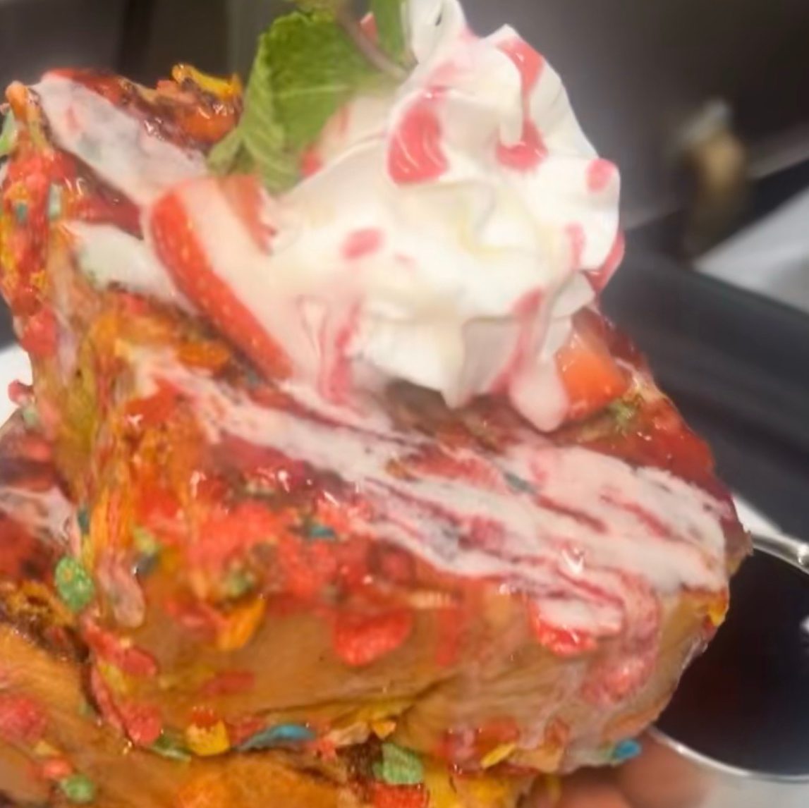 Fruity Pebble's French Toast.