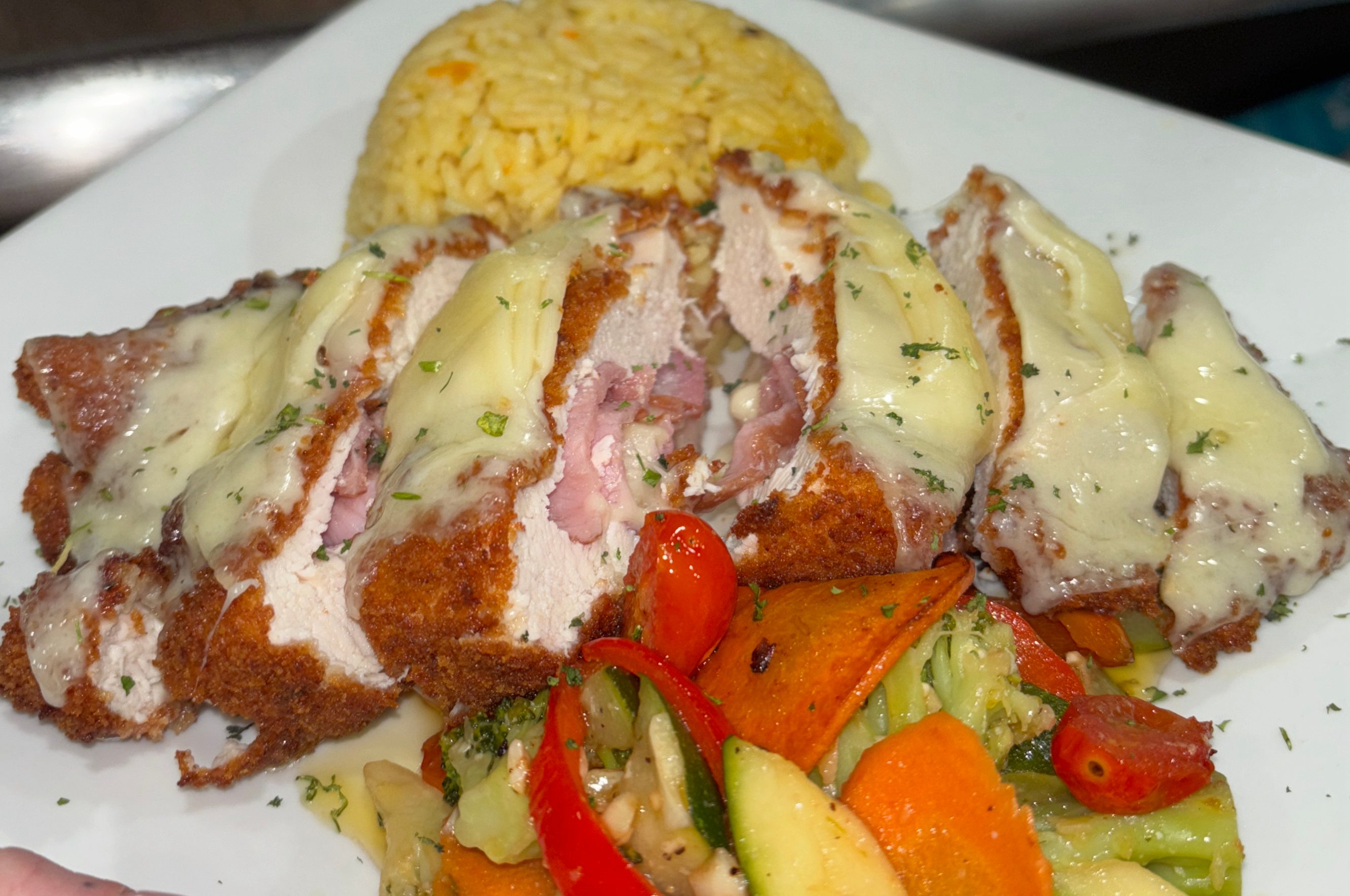Chicken Cordon Bleu.