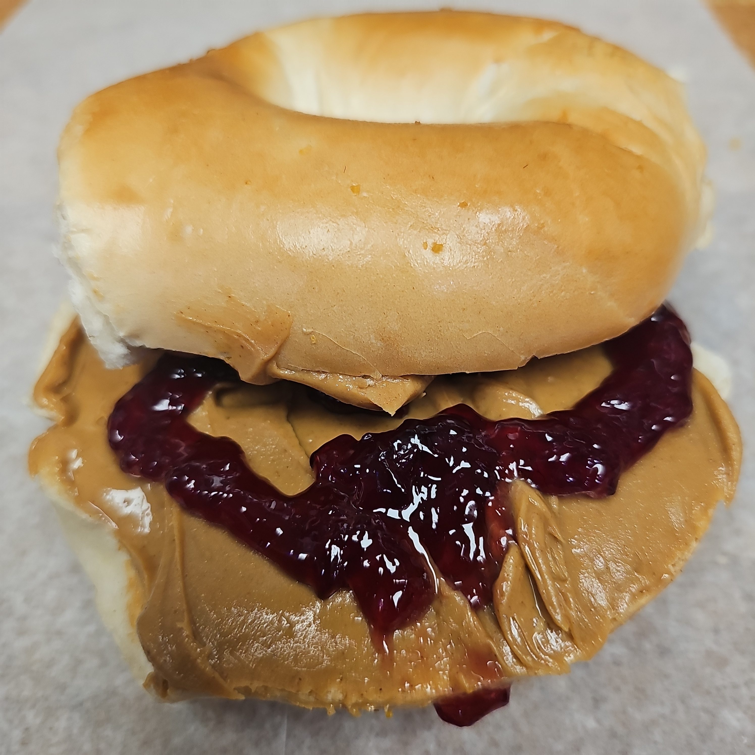 Bagel With Peanut Butter & Jelly.
