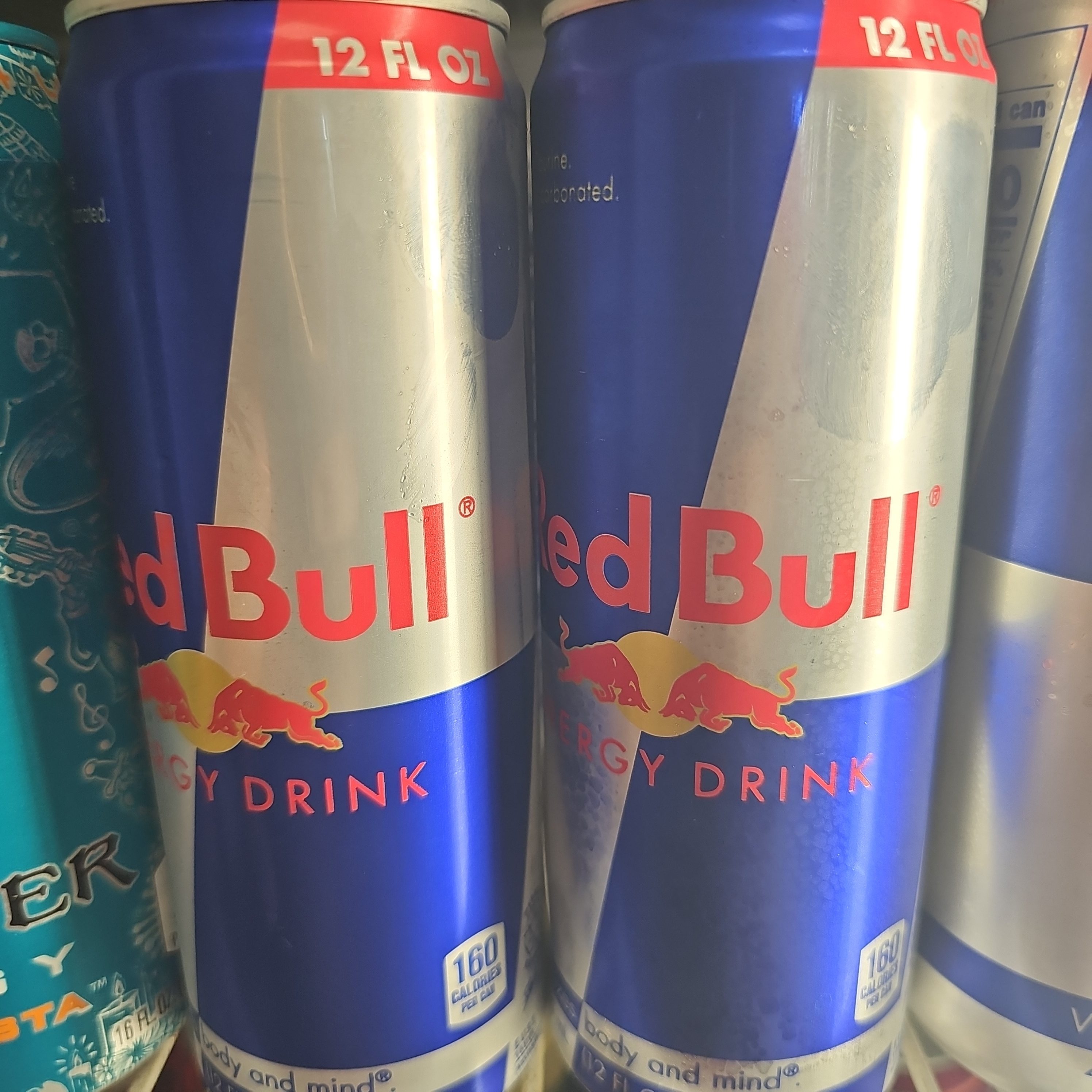 Medium 12 oz Red Bull.