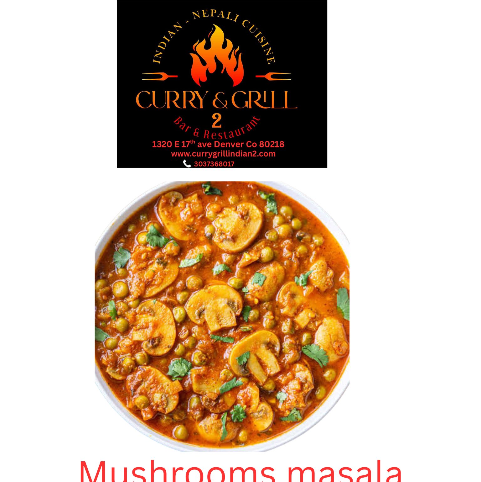 Mushroom Masala.