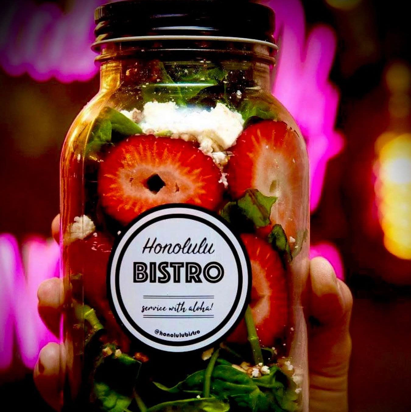 The Salad in a Glass Jar.