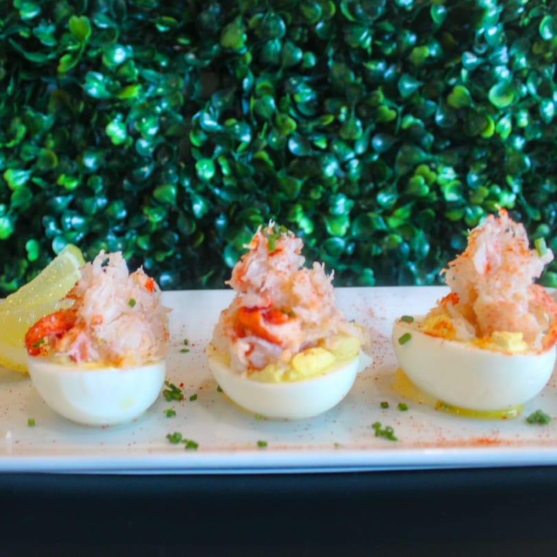 Lobster Devil Eggs.