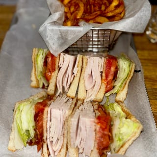 Triple Decker Turkey Bacon Club Sandwich