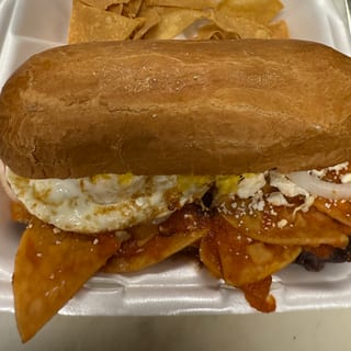 Torta De Pollo Asada, Tazajo, Cecina, and Chorizo O Quesillo